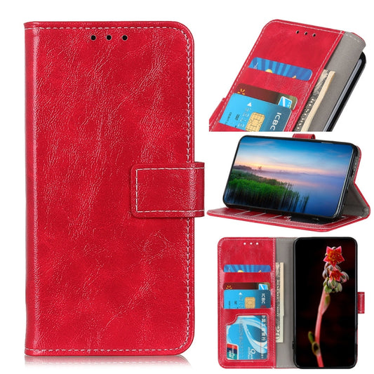 Für Google Pixel 7 Pro 5G Retro Crazy Horse Textur Flip Leder Handyhülle (Rot)