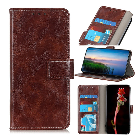 Für Google Pixel 7 Pro 5G Retro Crazy Horse Textur Flip Leder Handyhülle (Braun)