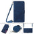 Für Google Pixel 6a Crossbody 3D-geprägte Flip-Leder-Handyhülle (Blau)