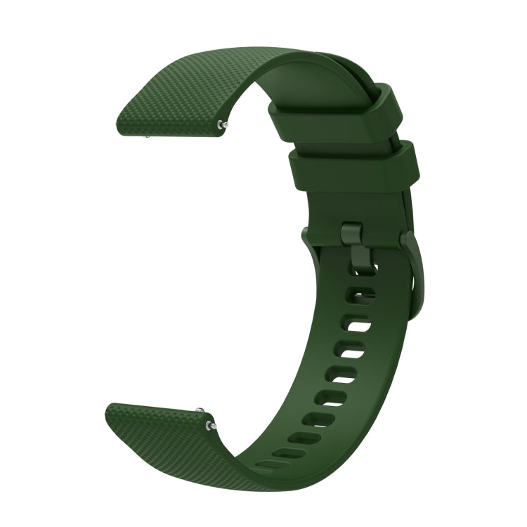 Sandsberg | 22mm pockmarked tonal Schnalle Silikon Uhrband für Huawei Watch / Samsung Galaxy Watch (Armee Grün)