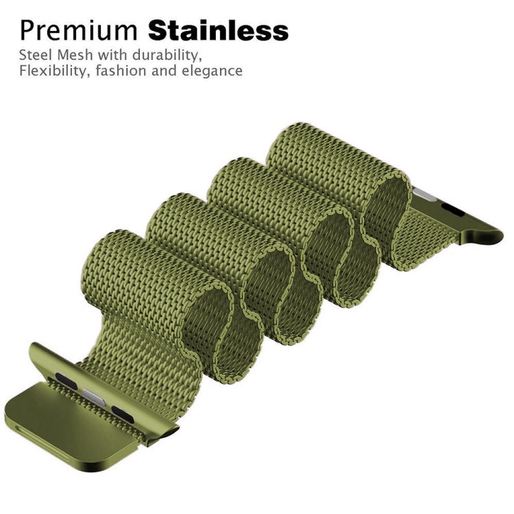Sandsberg | Mailänder Edelstahl-Uhrenarmband für Apple Watch Series 9&8&7 41mm / SE 3&SE 2&6&SE&5&4 40mm / 3&2&1 38mm (Champagnergold)