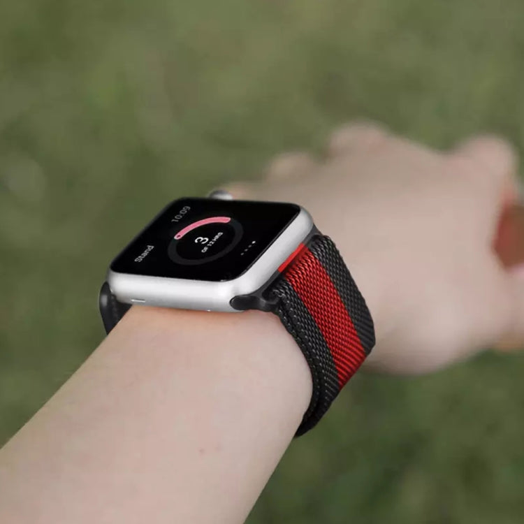 Sandsberg | Mailänder Edelstahl-Uhrenarmband für Apple Watch Series 9&8&7 41mm / SE 3&SE 2&6&SE&5&4 40mm / 3&2&1 38mm (Champagnergold)