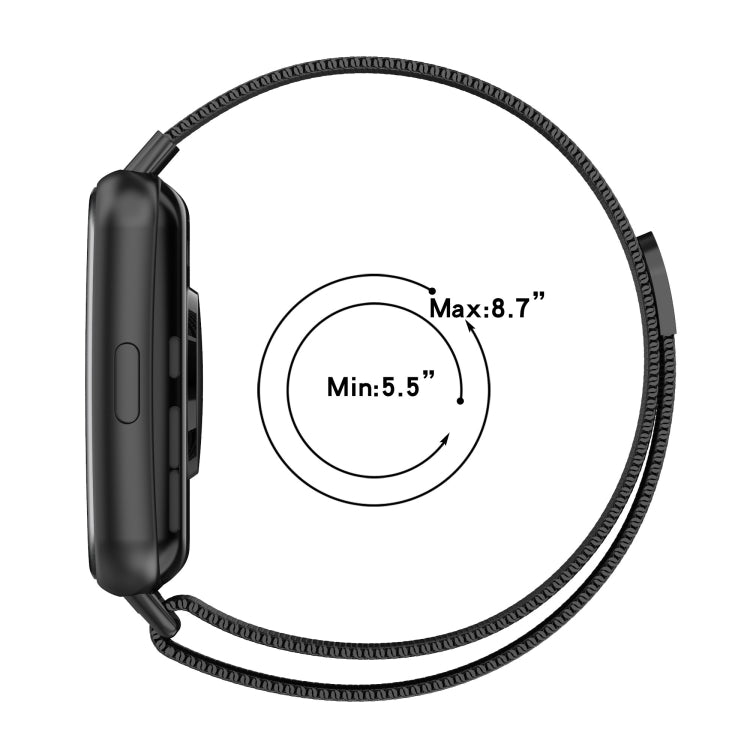 Sandsberg | Für Huawei Watch Fit 2 Milan Magnetische Edelstahl-Uhrband (Schwarz Grün)