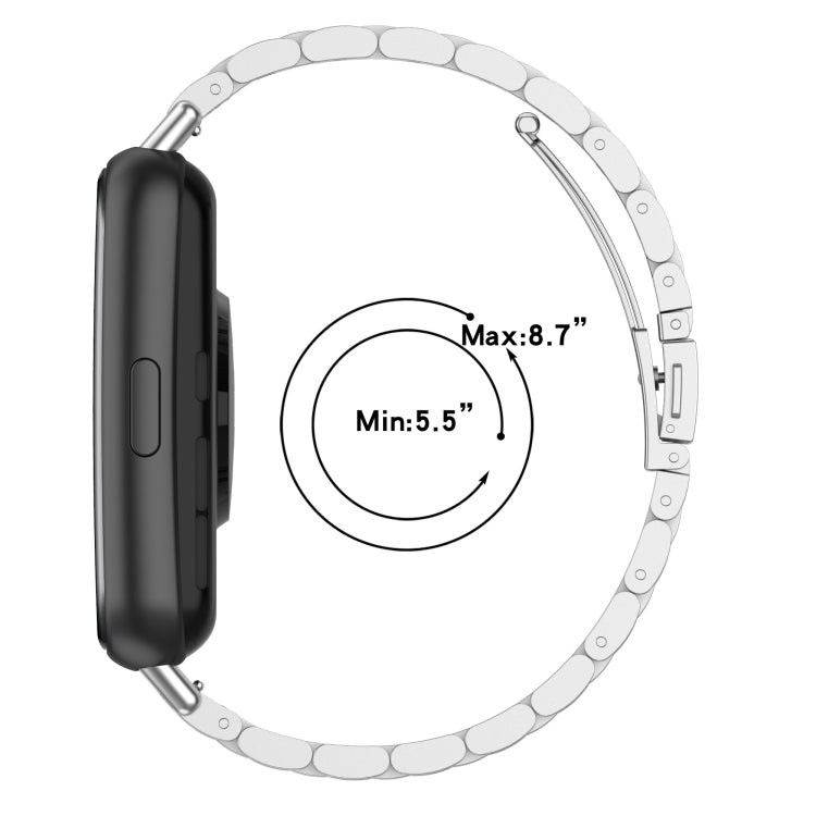 Sandsberg | Für Huawei Watch Fit 2 Drei-Perlen Metall Edelstahl Uhrenarmband (Gold)