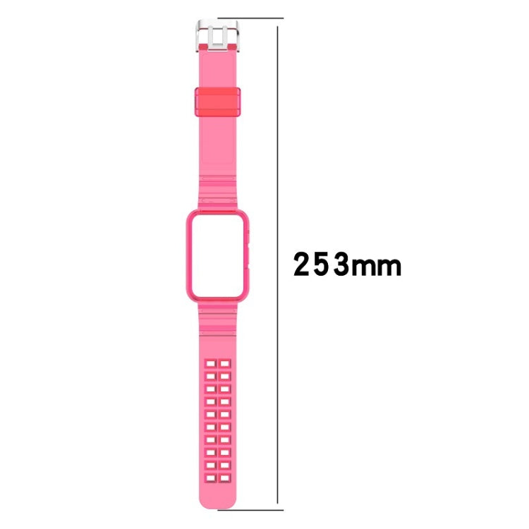 Sandsberg | Für Huawei Watch Fit 2 Integriertes Transparentes Silikon-Uhrenarmband (Transparent Grün)