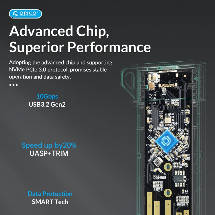 Sandsberg | ORICO MM2C3-GR USB3.1 Gen1 Type-C 6Gbps M.2 SATA SSD Gehäuse (Grün)