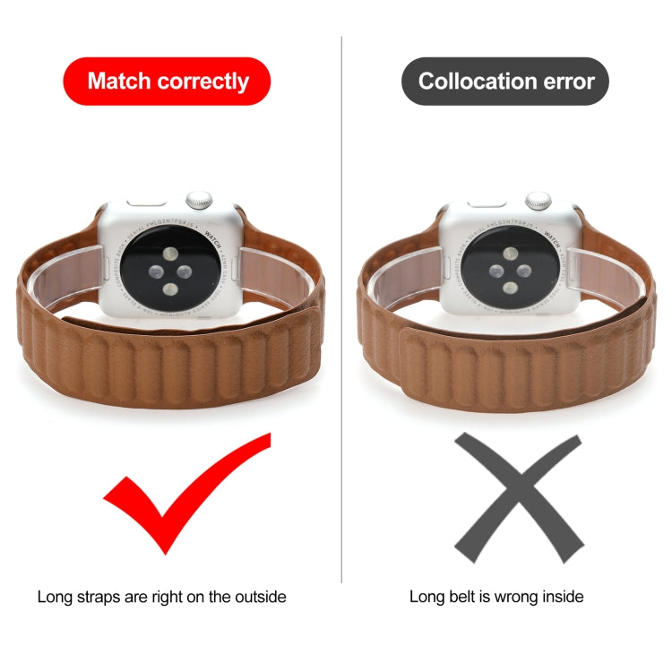 Sandsberg | Magnetisches Zwei-Farben Loop Slim Leder Uhr Band Für Apple Watch Ultra 49mm&Watch Ultra 2 49mm / Series 9&8&7 45mm / SE 3&SE 2&6&SE&5&4 44mm / 3&2&1 42mm(Chrysanthemen Blau)