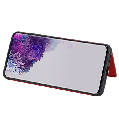 Sandsberg | Für Galaxy S20 Ultra Kalbsleder Textur Horizontale Flip Ledertasche mit Halter & Kartenfächern & Rahmen (Rot)