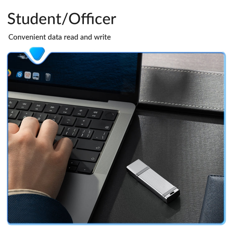 Sandsberg | ORICO USB Solid State Flash Drive, Lesen: 520MB/s, Schreiben: 450MB/s, Speicher: 256GB, Port: USB-A (Silber)