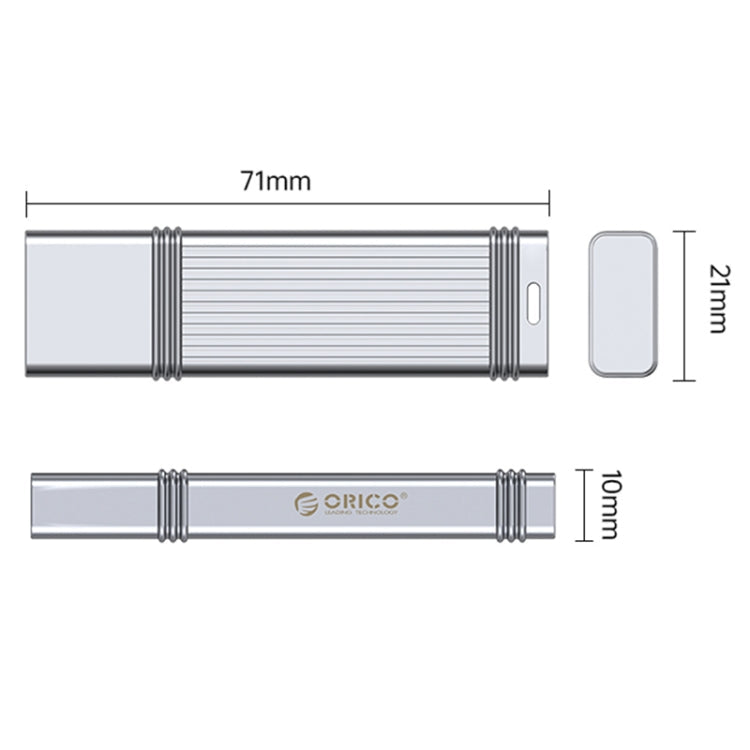 Sandsberg | ORICO USB Solid State Flash Drive, Lesen: 520MB/s, Schreiben: 450MB/s, Speicher: 256GB, Port: USB-A (Silber)