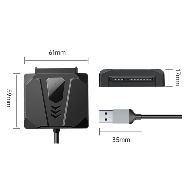 Sandsberg | ORICO UTS2 USB 2.0 2.5-Zoll SATA HDD-Adapter mit Silikonhülle, Kabellänge: 1m