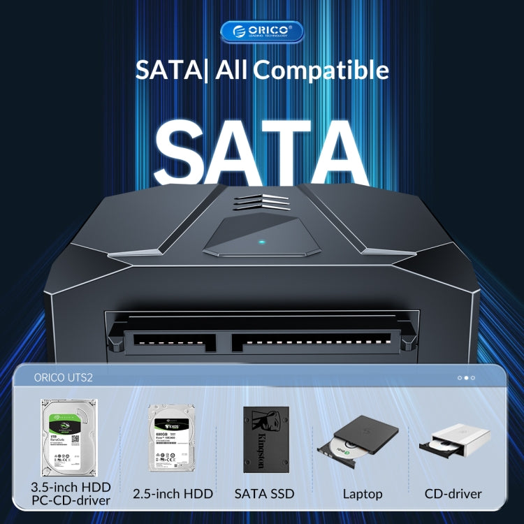 Sandsberg | ORICO UTS2 USB 2.0 2.5-Zoll SATA HDD-Adapter mit Silikonhülle, Kabellänge: 1m
