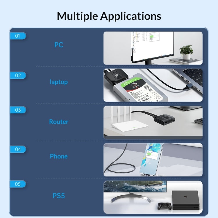 Sandsberg | ORICO UTS2 USB 3.0 2.5-Zoll SATA HDD Adapter, Kabeltyp: 1m