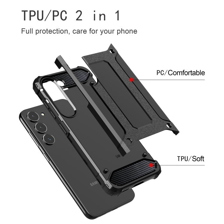 Sandsberg | Für Samsung Galaxy S23 5G Magic Armor TPU Hart-PC-Handyhülle (Schwarz)