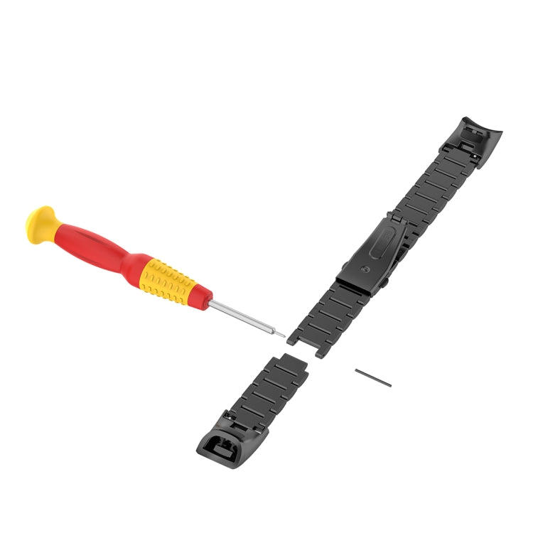Sandsberg | Für Huawei Honor Band 4 (CRS-B19) / Honor Band 5 (CRS-B19S) Drei Perlen Stahl Handgelenkband Uhrband (Rosa Pink)