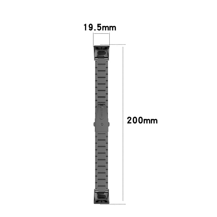 Sandsberg | Für Huawei Honor Band 4 (CRS-B19) / Honor Band 5 (CRS-B19S) Drei Perlen Stahl Handgelenkband Uhrband (Rosa Pink)