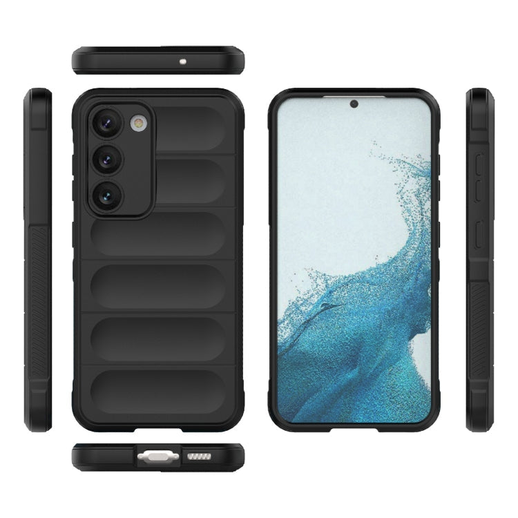 Sandsberg | Für Samsung Galaxy S23 5G Magic Shield TPU + Flanell Telefonhülle (Schwarz)