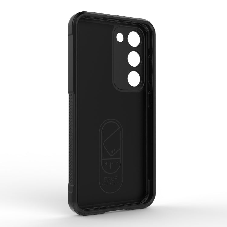 Sandsberg | Für Samsung Galaxy S23 5G Magic Shield TPU + Flanell Telefonhülle (Schwarz)
