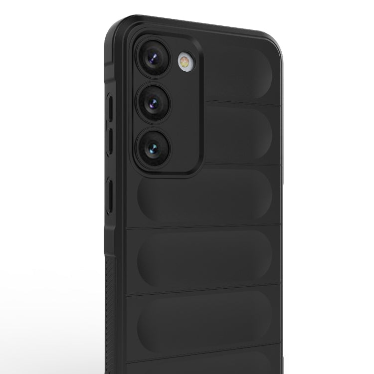 Sandsberg | Für Samsung Galaxy S23 5G Magic Shield TPU + Flanell Telefonhülle (Schwarz)