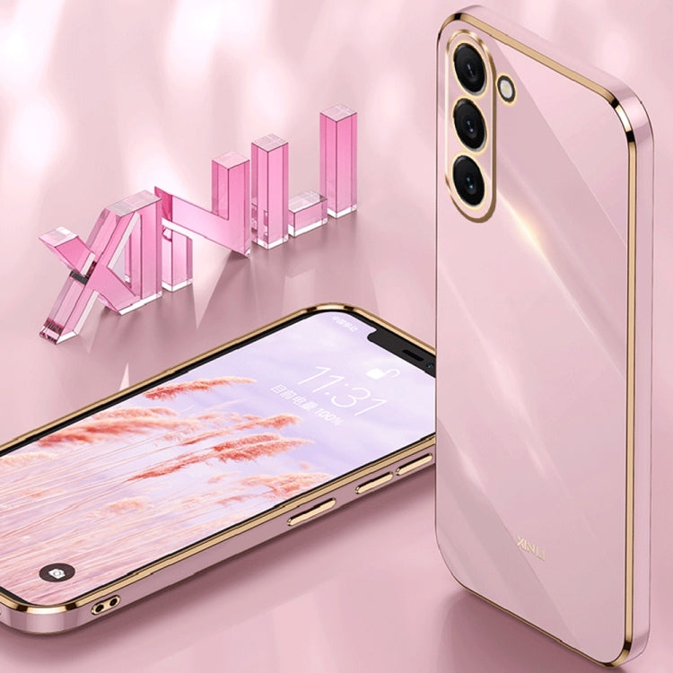 Sandsberg | Für Samsung Galaxy S23 5G XINLI Gerade Kante 6D Elektroplattierung TPU Handyhülle (Rosa)