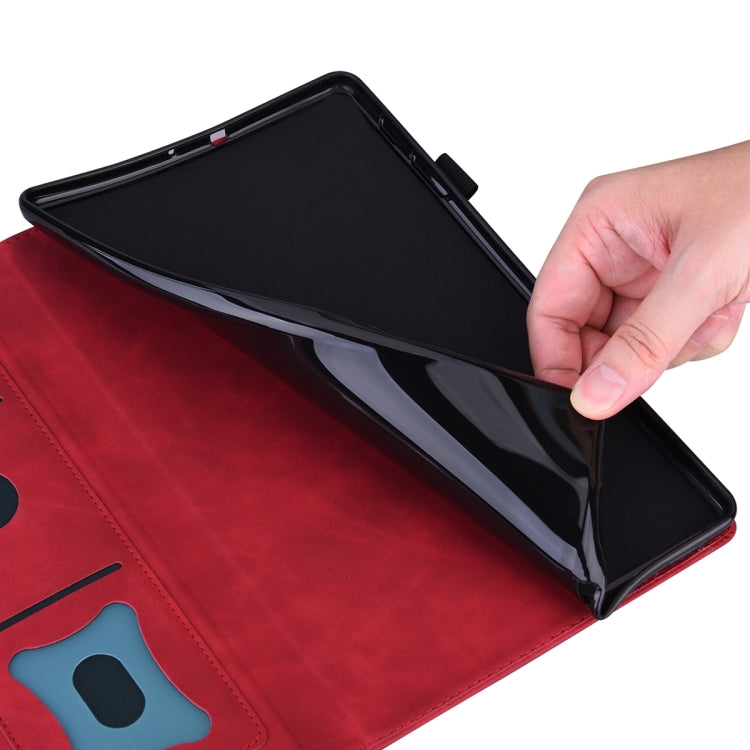 Sandsberg | Für Lenovo Tab P11 Pro Gen 2 Business Stoßfeste Horizontale Flip-Leder-Tablet-Hülle (Rot)