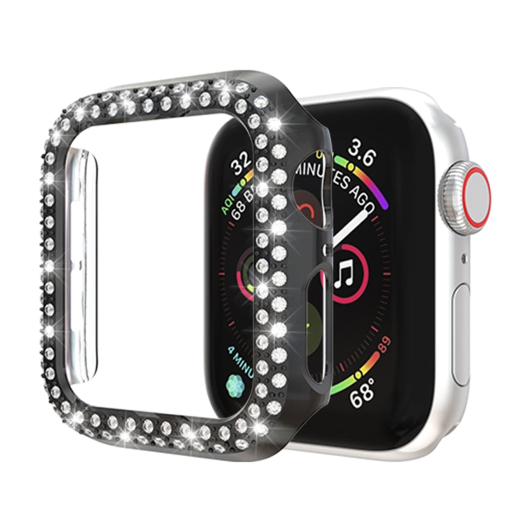 Sandsberg | Für Apple Watch Series 5 & 4 44mm Doppelreihe Diamanten PC Schutzhülle (Schwarz)