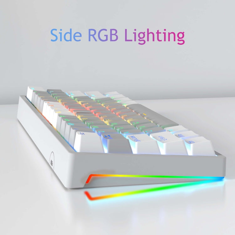 Sandsberg | AULA F3261 Type-C Verdrahtete Hot Swappable 61 Tasten RGB Mechanische Tastatur (Schwarz Grau Tee Schaft)