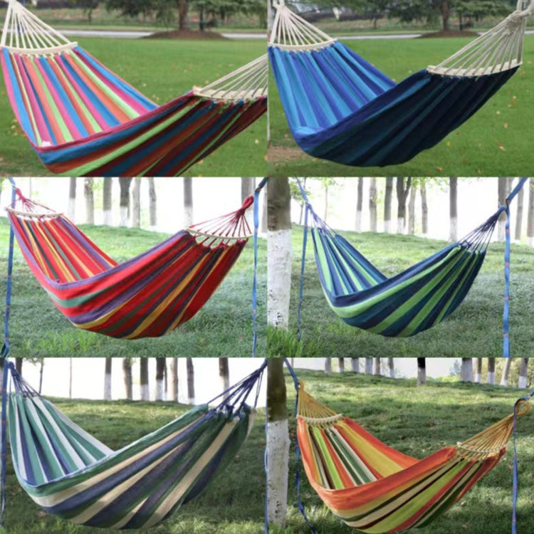 Sandsberg | Outdoor Doppelt Dicke Leinwand Hängematte Innen Swing mit Abnehmbarer Kurvenstange, Größe: 200x100cm (Dunkelblau)