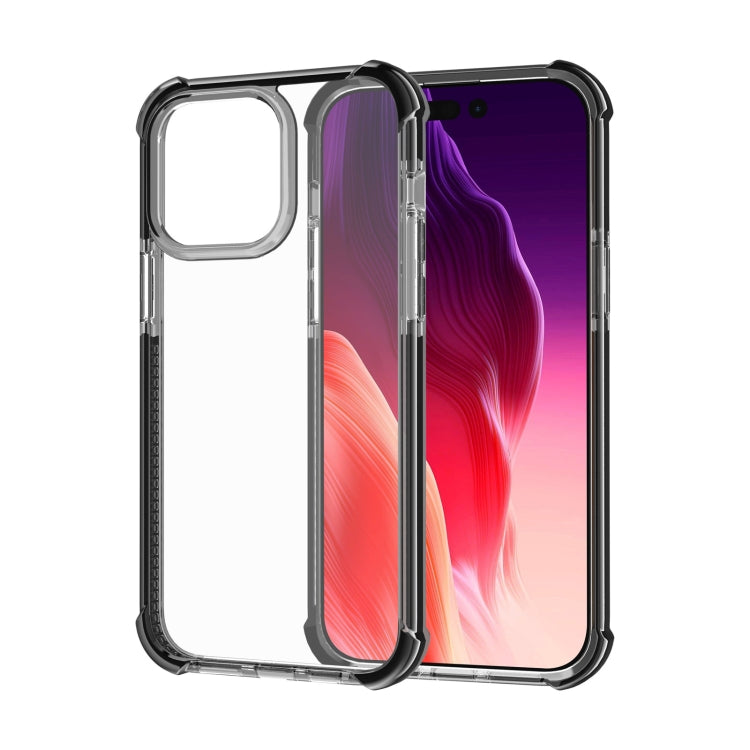 Sandsberg | Für iPhone 15 Pro Stoßsichere TPU Hybrid Acryl-Handyhülle mit vier Ecken (Schwarz)