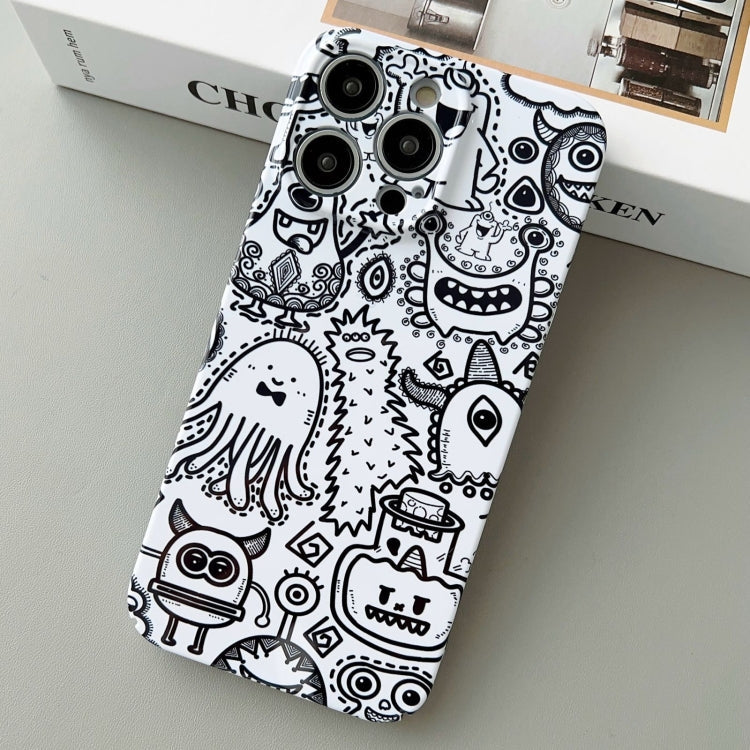 Sandsberg | Für iPhone 15 Pro Max Bemalte Muster Präzise Loch PC Handyhülle (Bottle Monster)