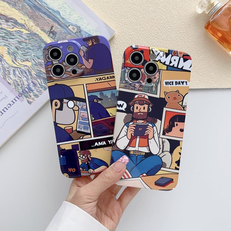 Sandsberg | Für iPhone 15 Pro Max Bemalte Muster Präzise Loch PC Handyhülle (Bottle Monster)
