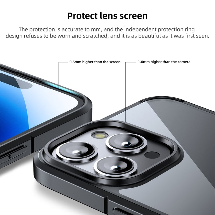 Sandsberg | Für iPhone 15 Pro Ice Crystal Transparent PC + TPU Handyhülle (Schwarz)