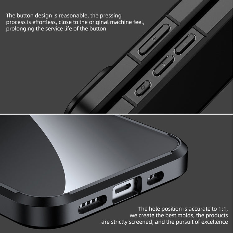 Sandsberg | Für iPhone 15 Pro Ice Crystal Transparent PC + TPU Handyhülle (Schwarz)