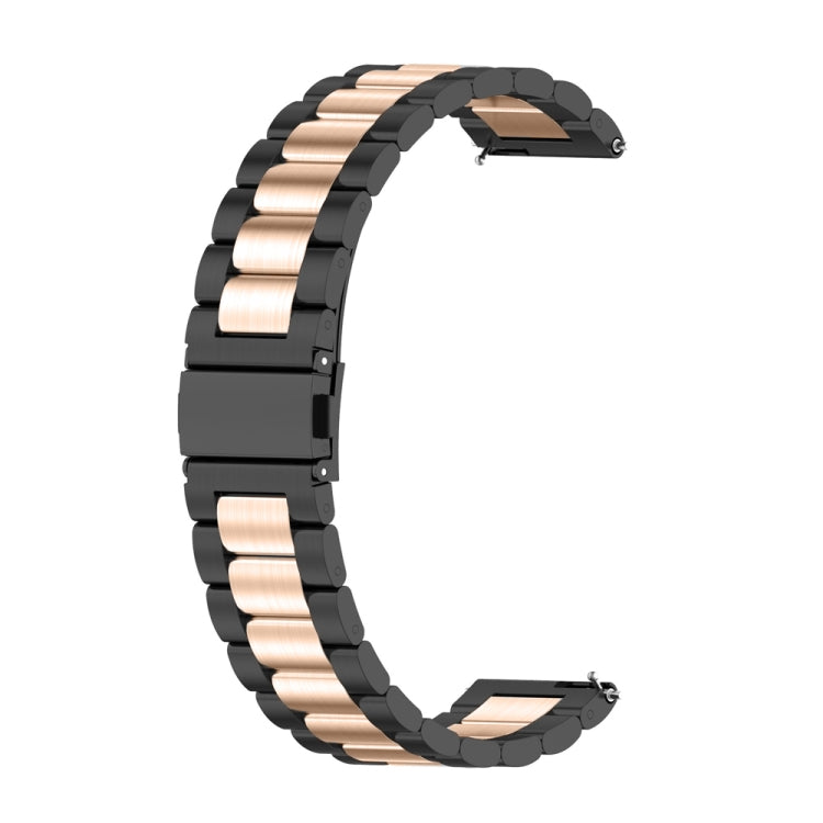 Sandsberg | Für Huawei Watch 4 / 4 Pro Drei Perlen Edelstahl Armband (Schwarz Roségold)