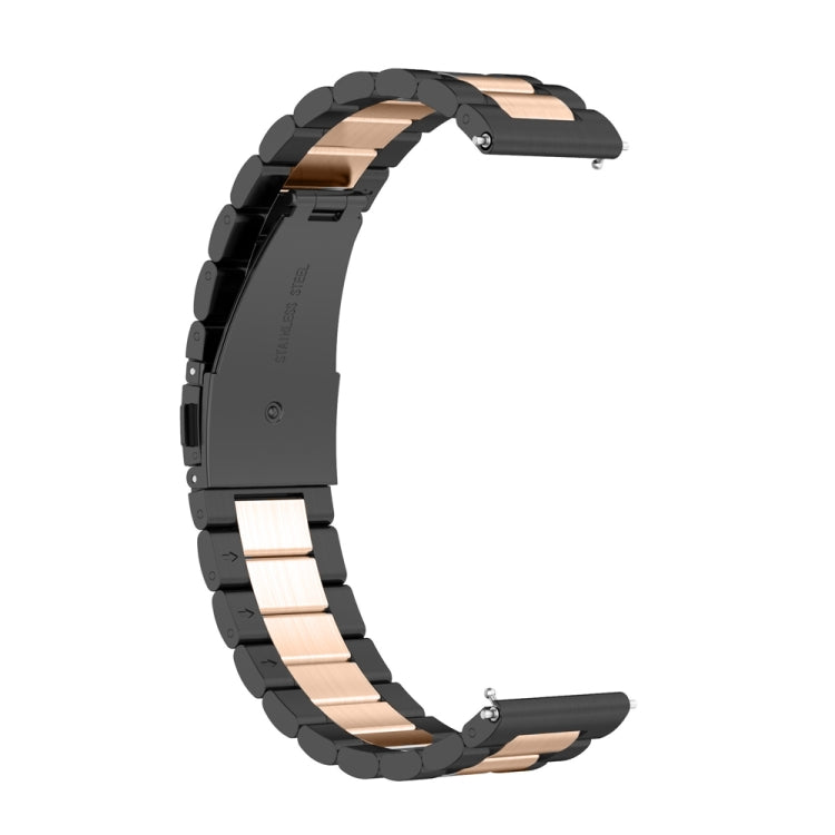 Sandsberg | Für Huawei Watch 4 / 4 Pro Drei Perlen Edelstahl Armband (Schwarz Roségold)