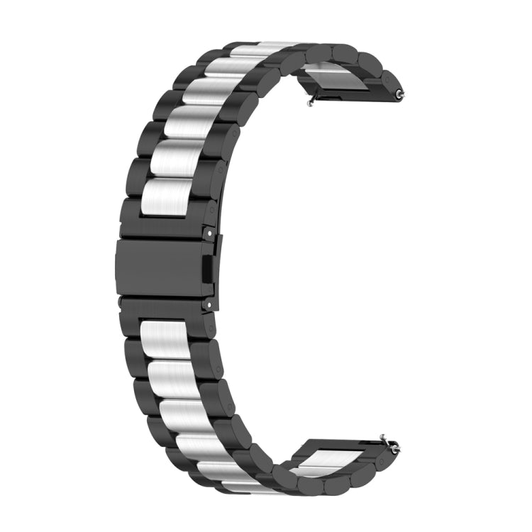 Sandsberg | Für Huawei Watch 4 / 4 Pro Drei Perlen Edelstahl Uhrenarmband (Schwarz Silber)
