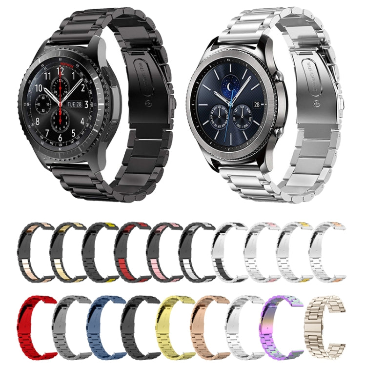 Sandsberg | Für Huawei Watch 4 / 4 Pro Drei Perlen Edelstahl Armband (Schwarz Roségold)