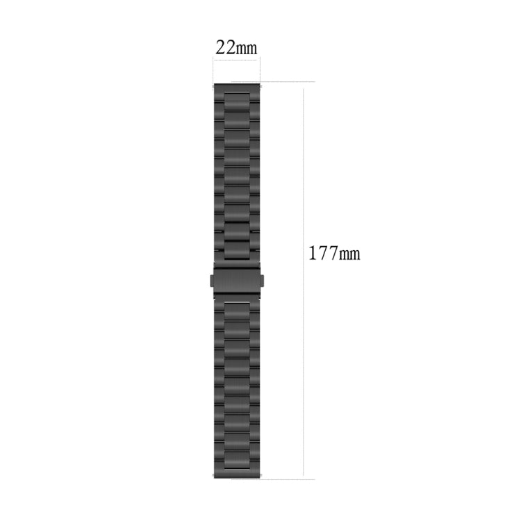 Sandsberg | Für Huawei Watch 4 / 4 Pro Drei Perlen Edelstahl Armband (Schwarz Roségold)