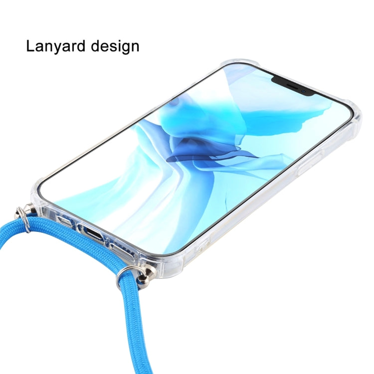 Sandsberg | Für iPhone 15 Pro Shockproof Transparent TPU Hülle mit Lanyard (Dunkelblau)
