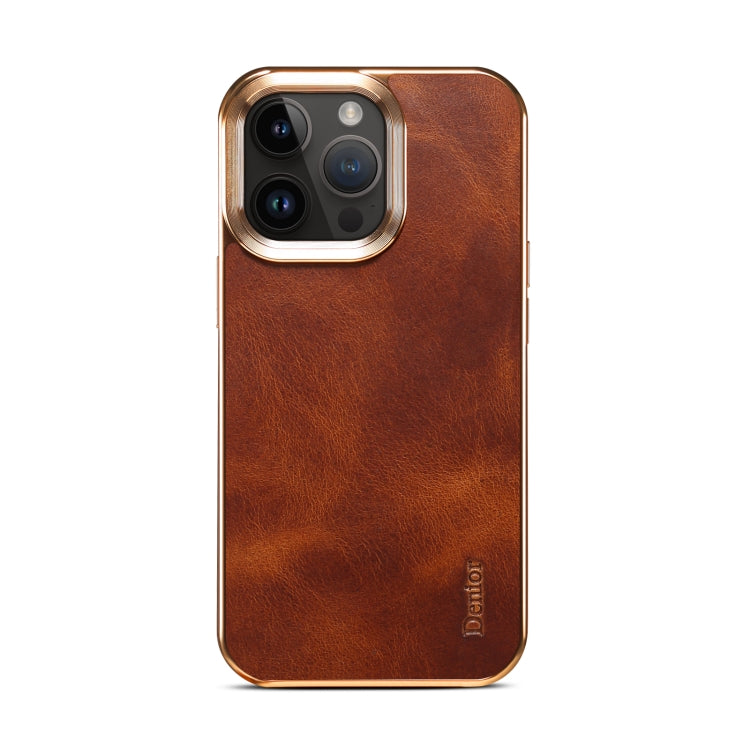 Sandsberg | Für iPhone 15 Pro Max Denior Oil Wax Rindleder Beschichtung Handyhülle (Braun)