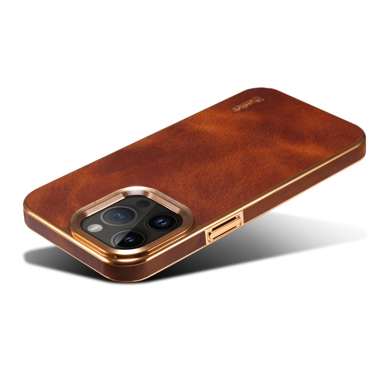 Sandsberg | Für iPhone 15 Pro Max Denior Oil Wax Rindleder Beschichtung Handyhülle (Braun)