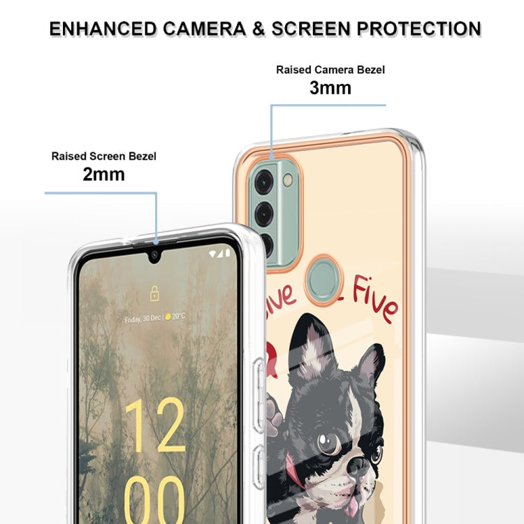 Sandsberg | Für Nokia C31 Elektronik-Marmor Dual-Seiten IMD Handyhülle (Lucky Dog)