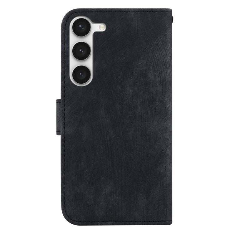 Sandsberg | Für Samsung Galaxy S23 5G Kleine Tiger Prägeleder Handyhülle (Schwarz)