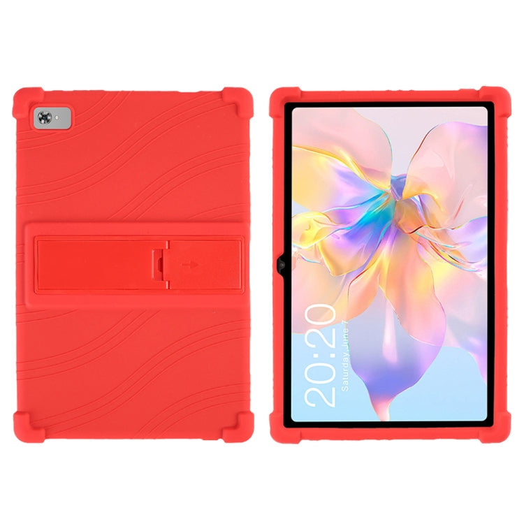 Sandsberg | Für Teclast P40 HD Stoßfeste Silikon Tablet Schutzhülle mit Halter (Rot)