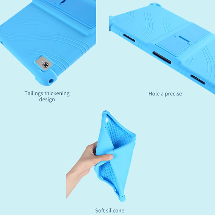 Sandsberg | Für Teclast P40 HD Stoßfestes Silikon-Tablet Schutzgehäuse mit Halter (Blau)