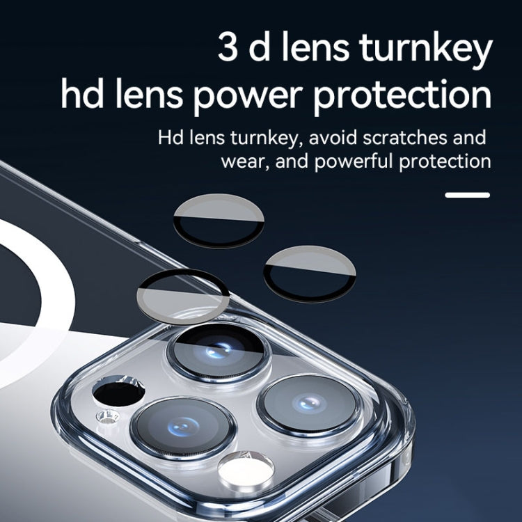Sandsberg | Für iPhone 15 Pro SULADA Jingpin Serie MagSafe All-Inclusive Linse elektroplattiert TPU Handyhülle (Transparent Blau)