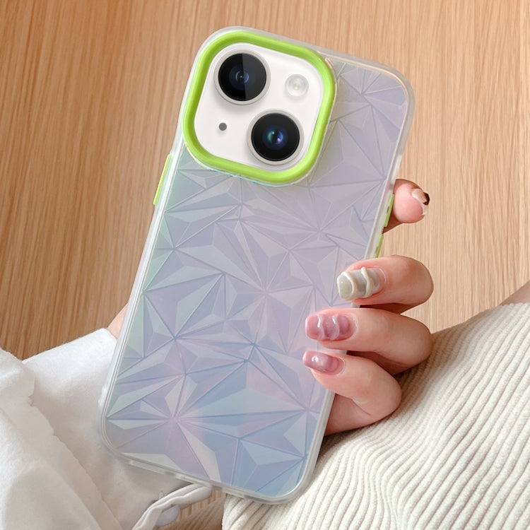 Für iPhone 14 Laser-Diamantmuster Frosted Handyhülle (Grün)