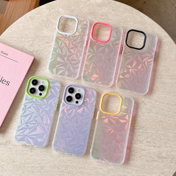 Für iPhone 14 Laser-Diamantmuster Frosted Handyhülle (Grün)