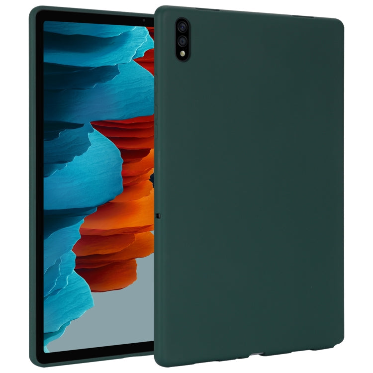 Sandsberg | Für Samsung Galaxy Tab S7 / S8 Öl Spray Hautfreundliche TPU Tablet-Hülle (Dunkelgrün)