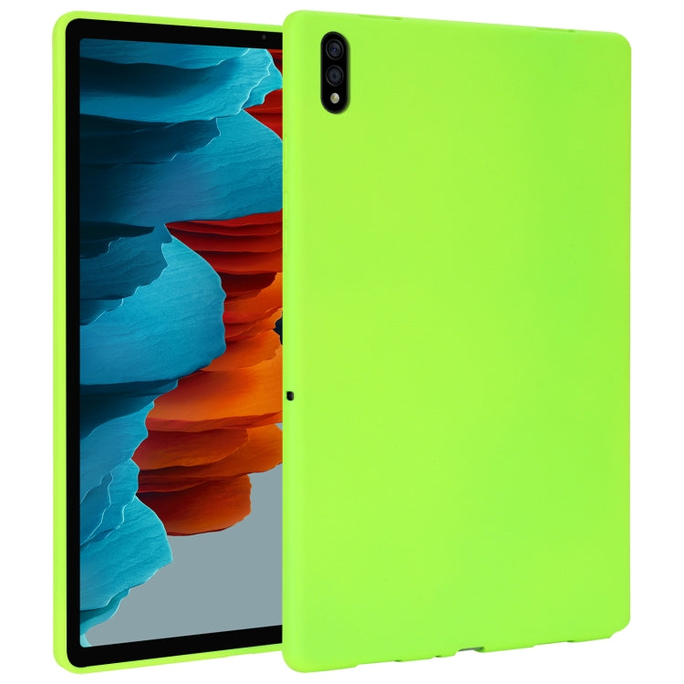 Sandsberg | Für Samsung Galaxy Tab S7 / S8 Öl Spray Hautfreundliche TPU Tablet Hülle (Fluoreszierendes Grün)
